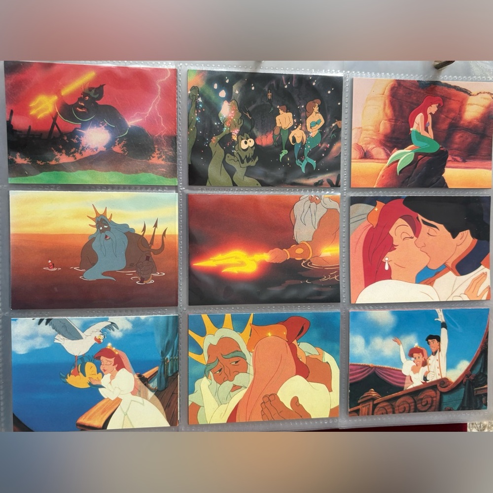 1991 Pro Set Little Mermaid Disney movie Base trading card Set